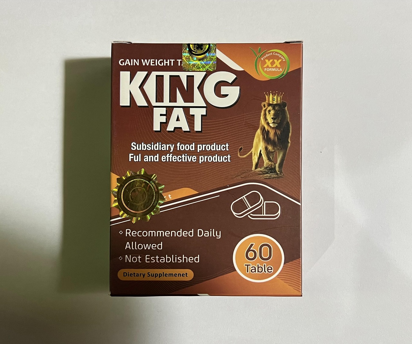 قرص کینگ فت King fat افزایش وزن 60 عددی