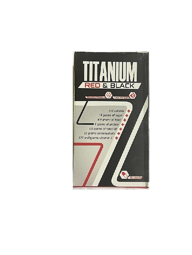 قرص لاغری تیتانیوم titanium 30 عددی اصلی رد بلک اورجینال